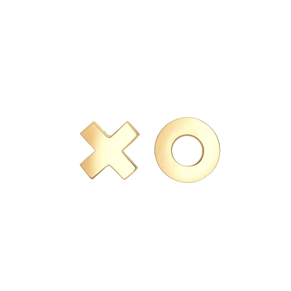 Elli Elli Boucles d'Oreilles XOXO Wording Trend Cool Blogger 925 Silber Figa Boucles d'oreilles