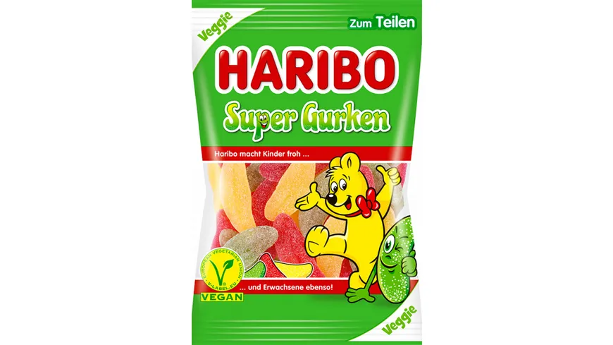 Haribo Fruchtgummi Super Gurken Veggie 175 g