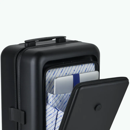 ORLY 4-wheel hard-shell suitcase with BIQ black pouch