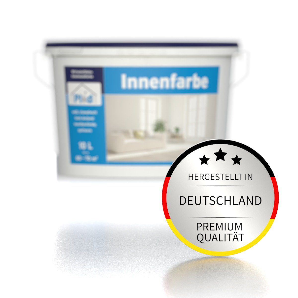 plid Wand- und Deckenfarbe Innenfarbe Wandfarbe Deckenfarbe Profi Farbe spritzarm hohe Deckkraft, schnelltrocknend, spritzarm, verarbeitungsfertig
