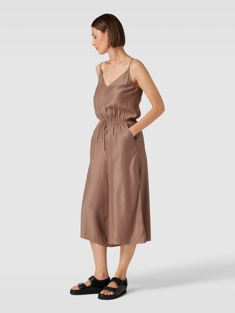Jumpsuit mit Schnürung Modell 'Cattie' in hellbraun