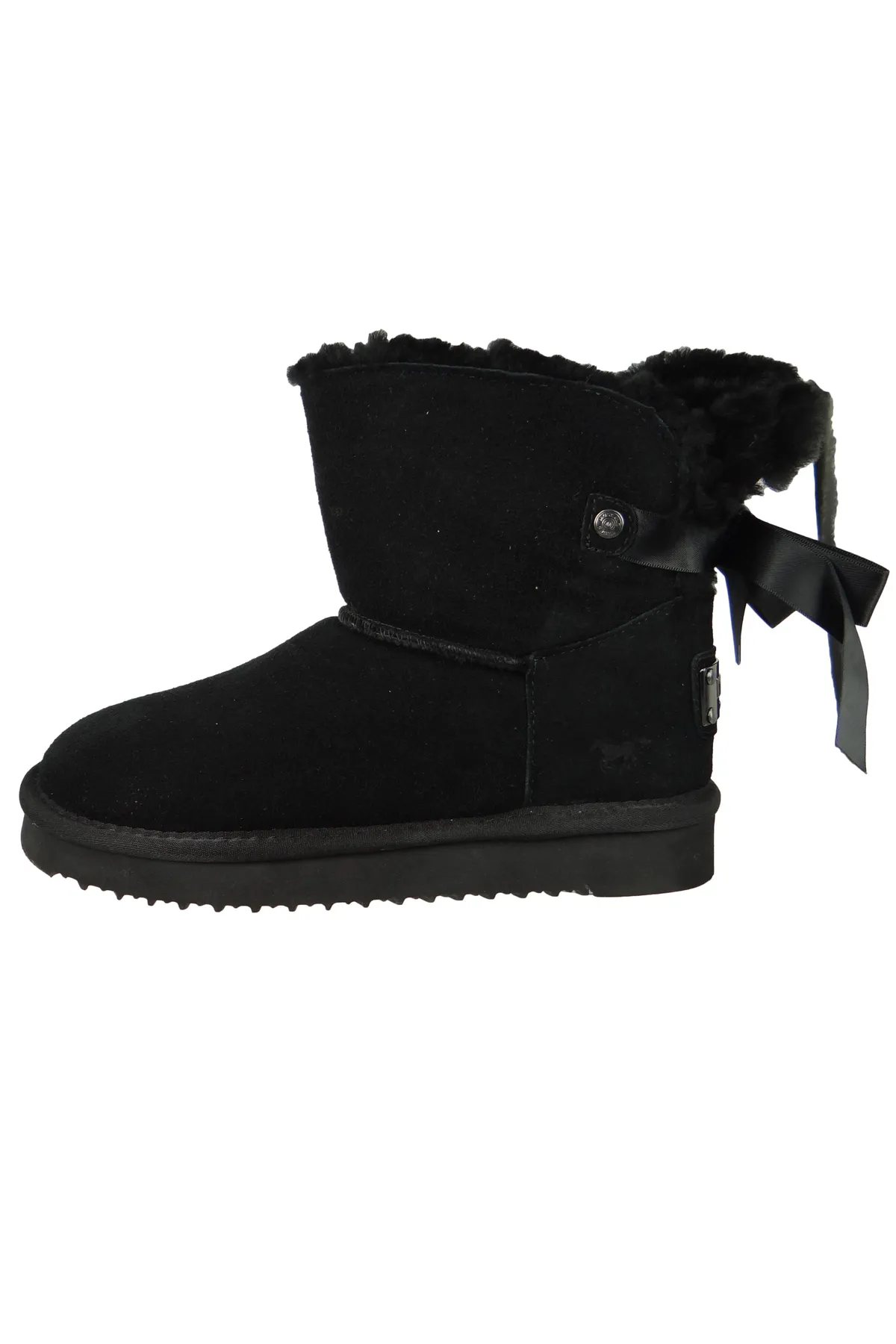 Mustang  Damen Sportliche Stiefelette Winterschuhe 1343606 Schwarz 9 schwarz Leder