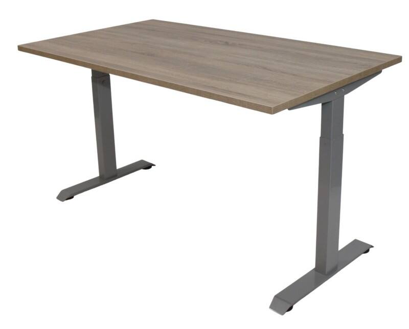 euroseats Schreibtisch Robson Eiche Braun, Grau 1.600 x 800 x 840 mm