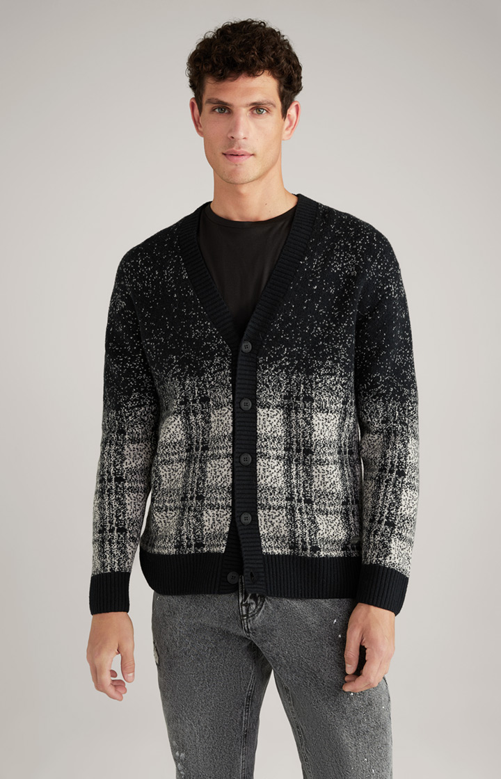 Strickjacke Karlo in Schwarz/Weiss