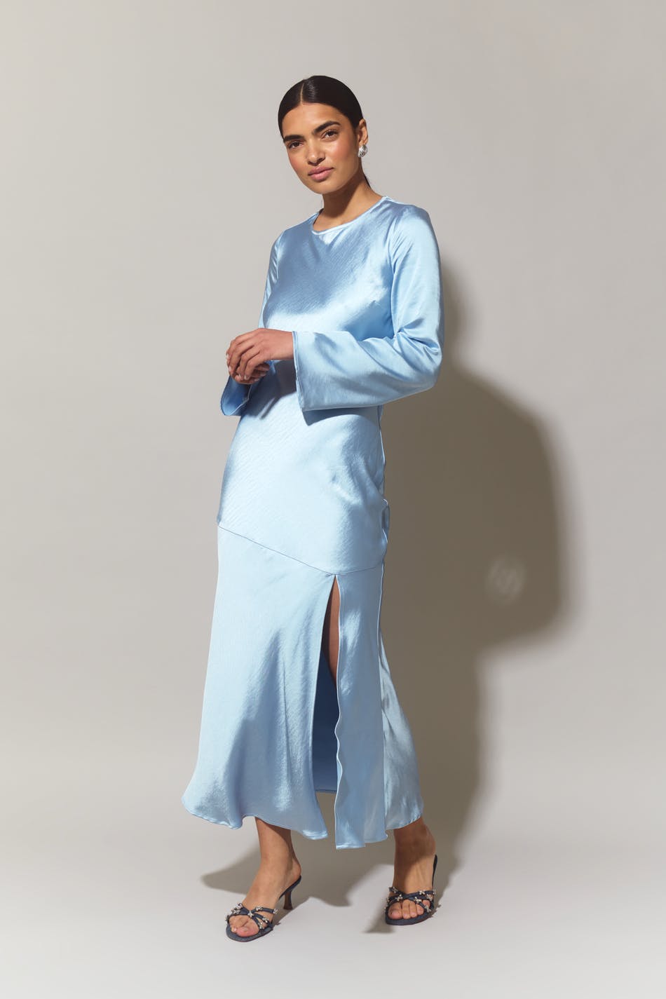 Satin maxi dress