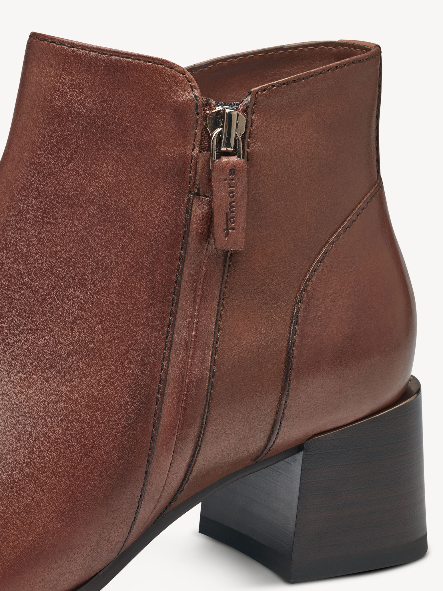Bottine en cuir - marron
