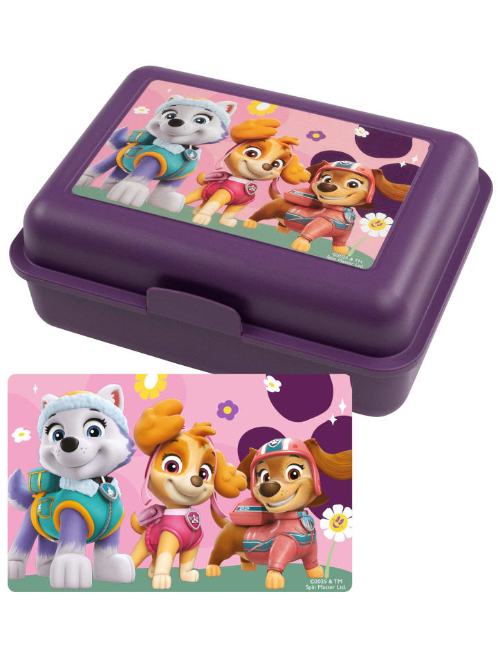 Paw Patrol Paw Patrol Brotdose Skye, Everest und Zuma Lunchbox mit Trennwand in lila günstig kaufen onesize