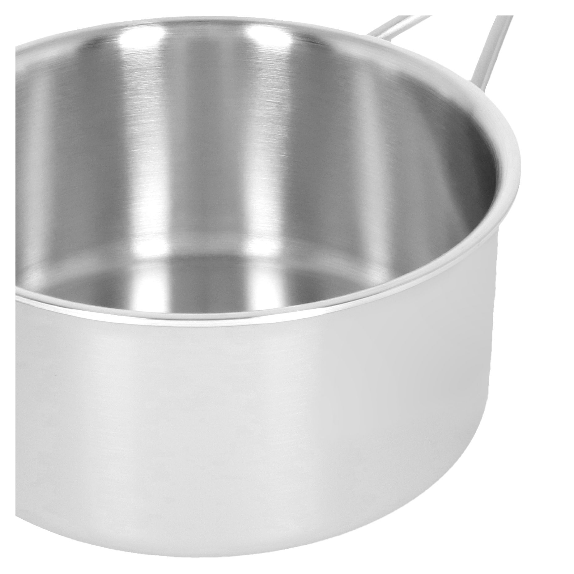 Stieltopf mit Deckel 20 cm, 18/10 Edelstahl, Silber
