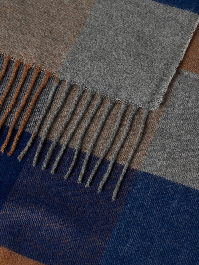 Schal mit Karomuster in camel