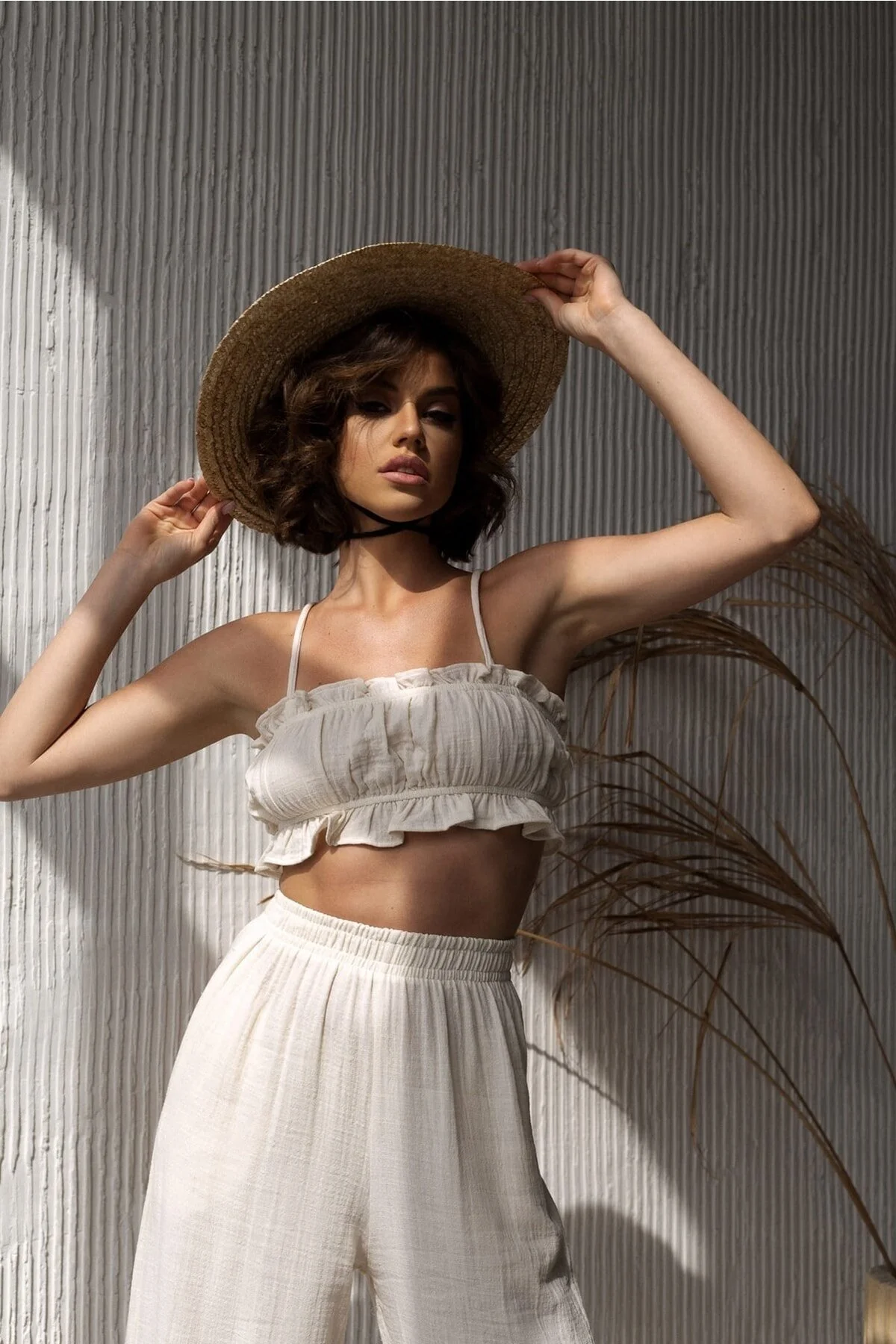 BOHEMAİ  Harvey Natural Muslin Crop Set