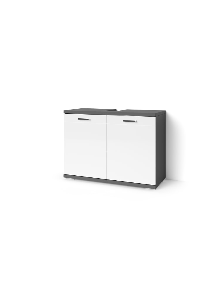 byLiving Waschbeckenunterschrank NEBRASKA in Anthrazit / Weiß - (B) 80 x (H) 59 x (T) 31,5 cm günstig kaufen onesize