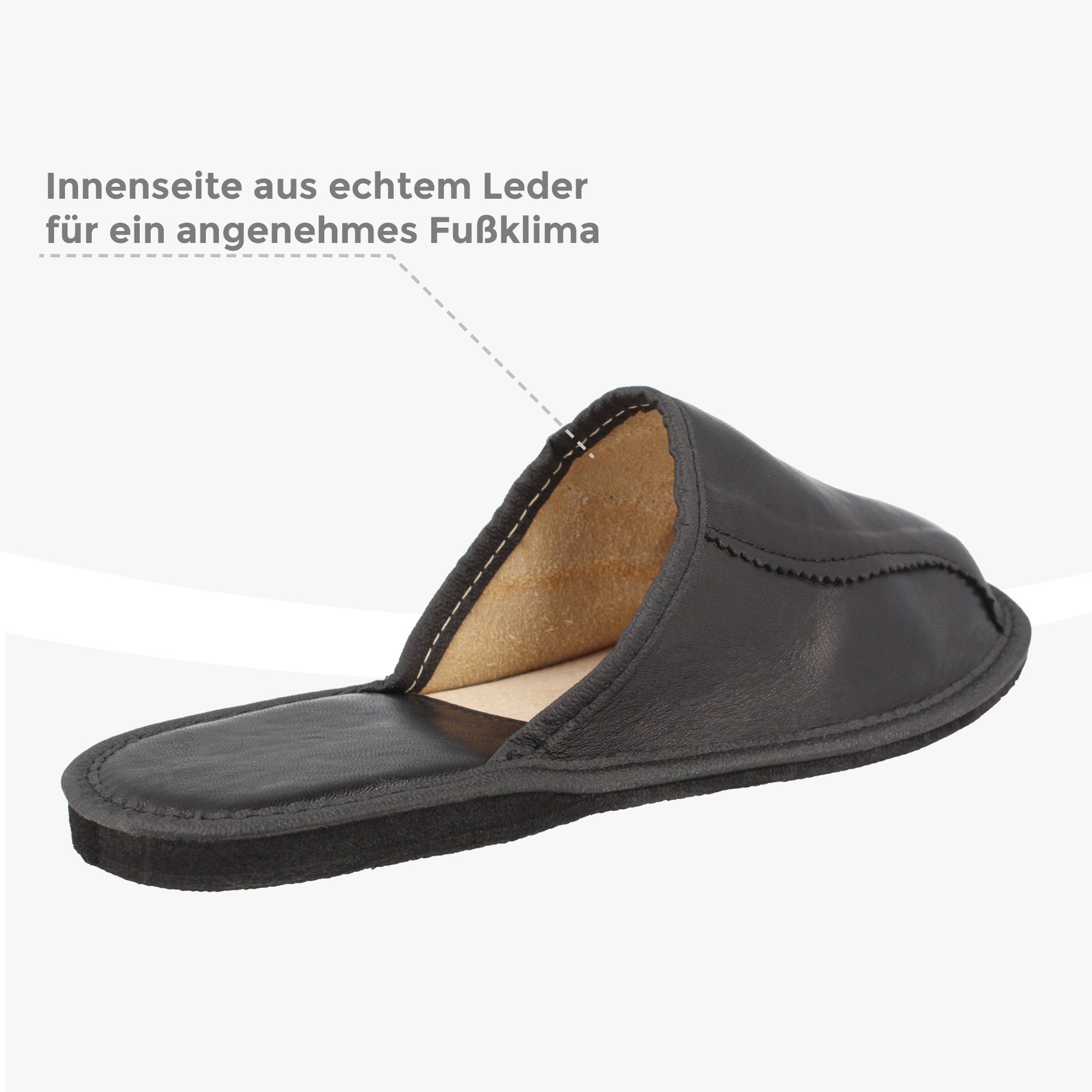 filsko Herren Winter Kalbsleder Hausschuhe Hausschuh