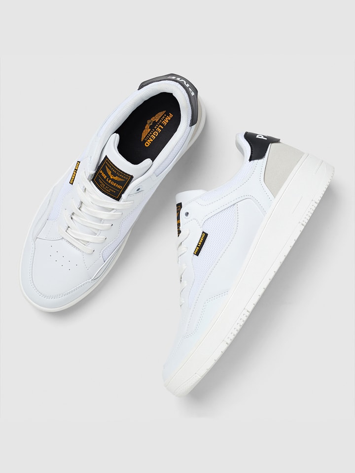 PME Legend Leder-Sneakers in Weiß günstig kaufen