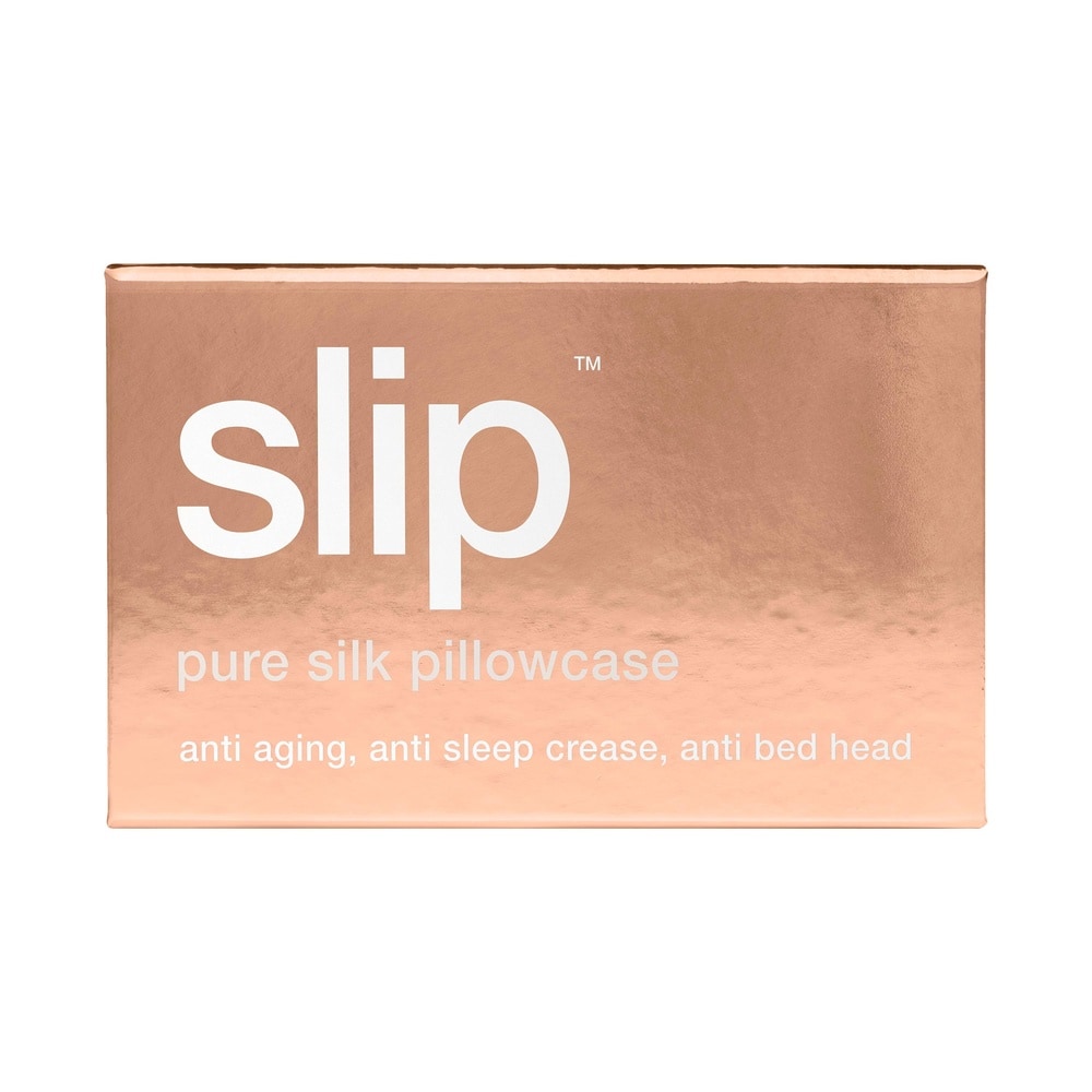 slip taie d'oreiller pure soie slip - queen - rose gold taie d'oreiller queen