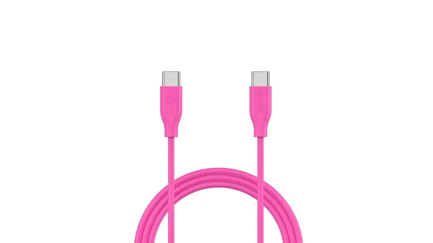 XLayer Colour Line Typ C auf Typ C Kabel 1 m Pink