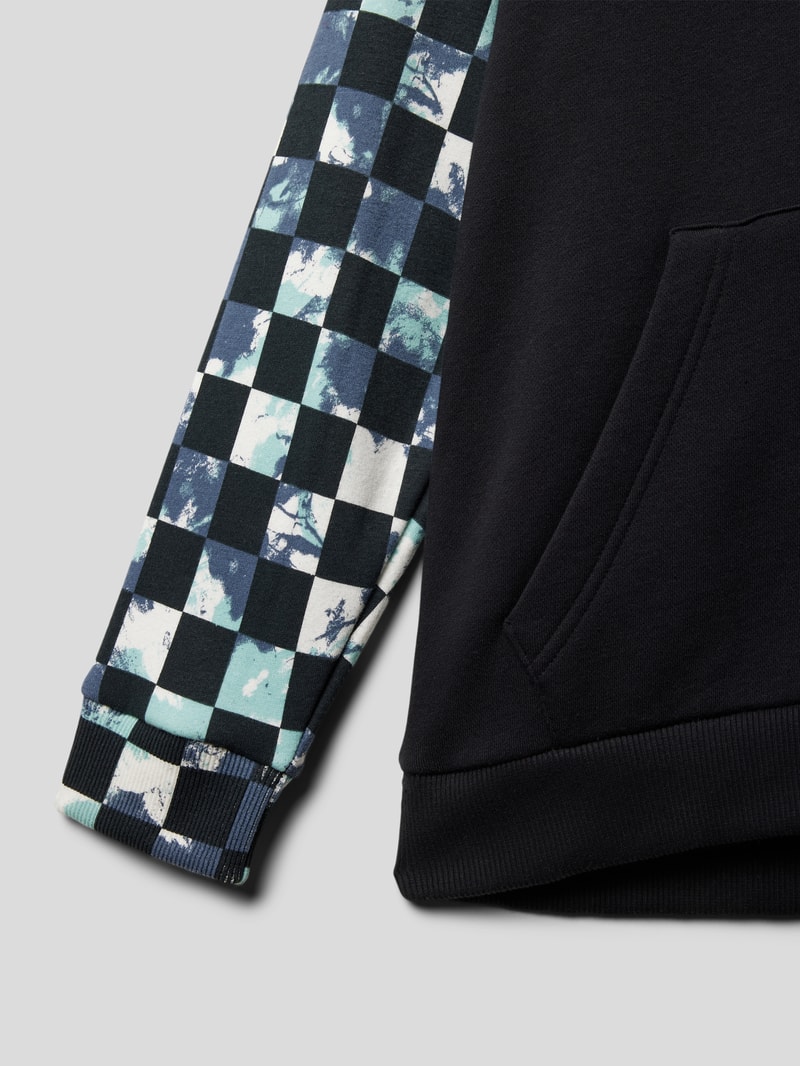Hoodie mit Label-Patch Modell 'MY NAME IS HOOD' in schwarz