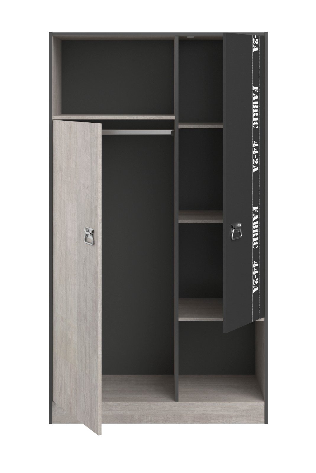 Parisot Jugendzimmer-Set Fabric, (Komplett-Set, 5-teilig), mit extra viel Stauraum