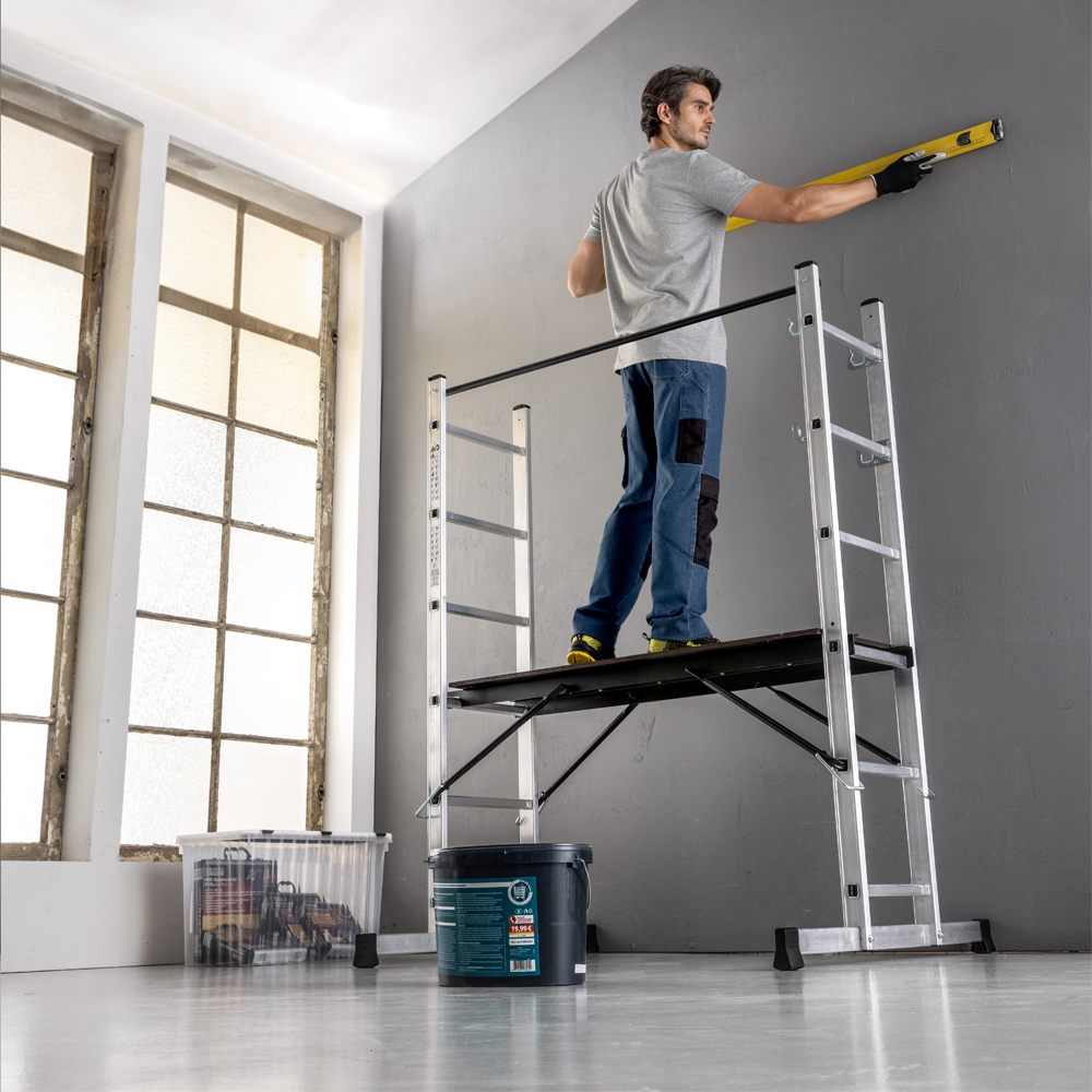 Kraft Werkzeuge Aluminium Leitergerüst 3 in 1