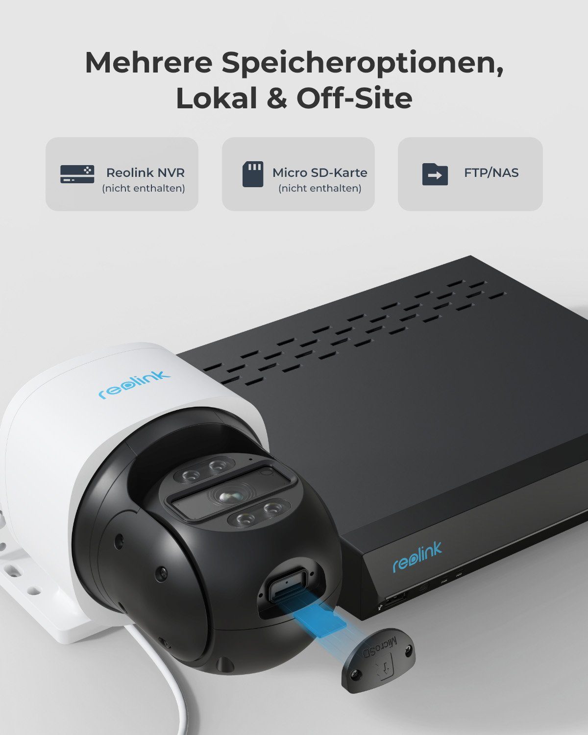 Reolink 4K Pan-Tilt mit Smarte Auto-Tracking T81 Überwachungskamera (Außenbereich, Innenbereich, Strom und Netzwerk-Verbindung über Ethernet-Kabel, Personen-/Fahrzeugerkennung, Haustiererkennung, Zwei-Wege-Audio, 4K 8MP)