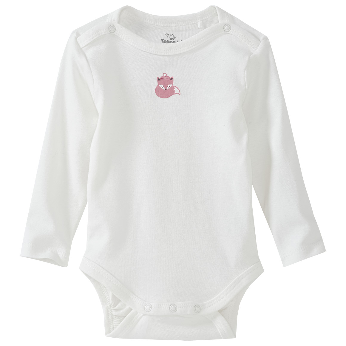 2 Baby Langarmbodys mit Fuchs-Motiv