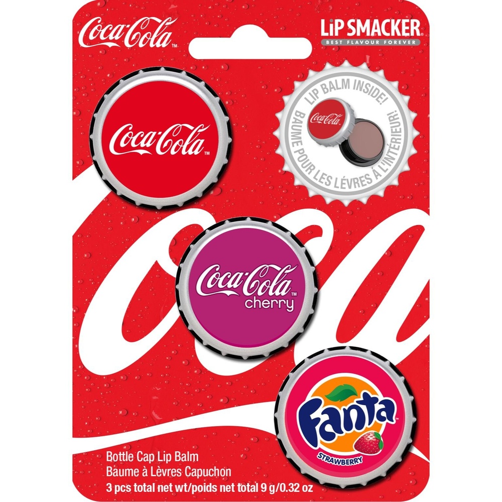 lip smacker Coke Bottle CapLip Balm Trio Trio de baumes à lèvres bouchons Coca-Cola