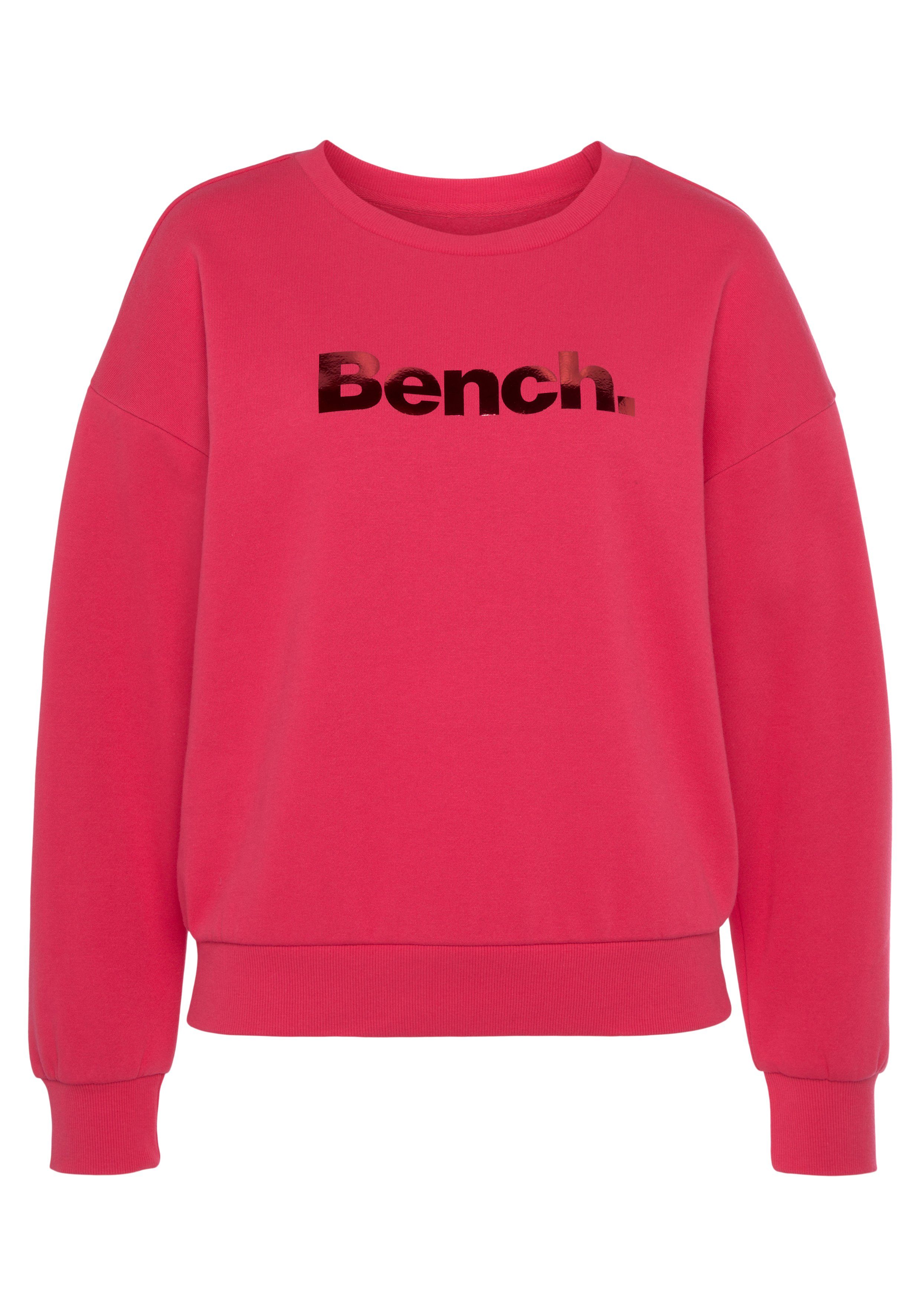 Bench. Loungewear Sweatshirt -Loungeshirt mit glänzendem Logodruck, Loungewear, Loungeanzug