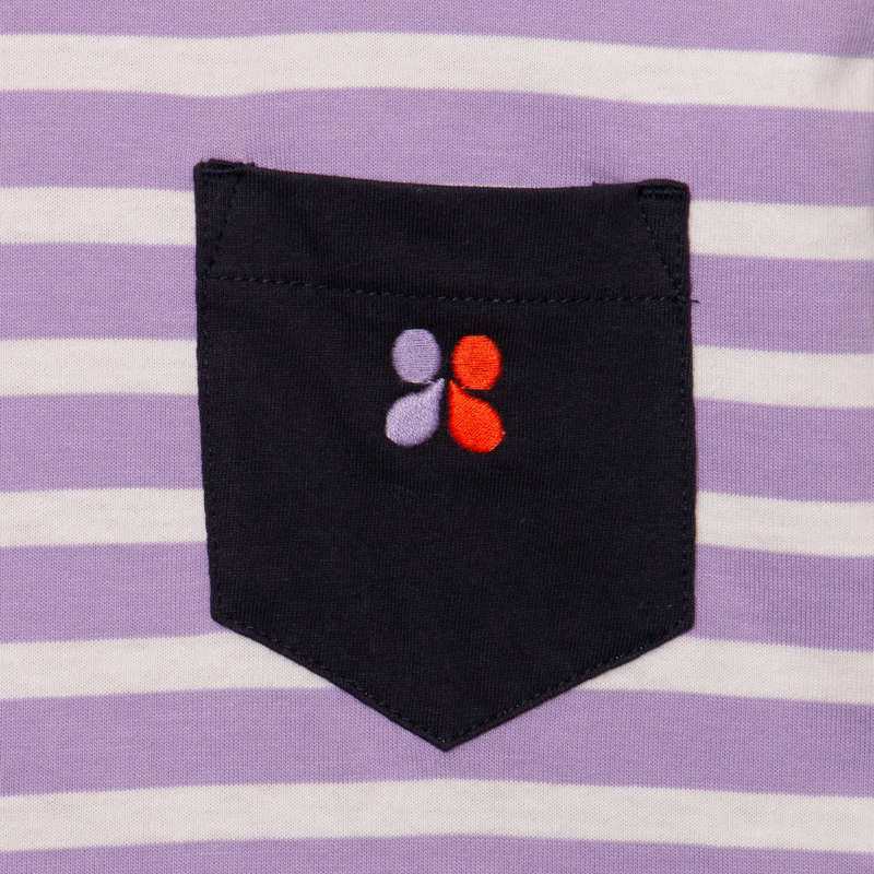 T-shirt garçon à rayures violet Catimini