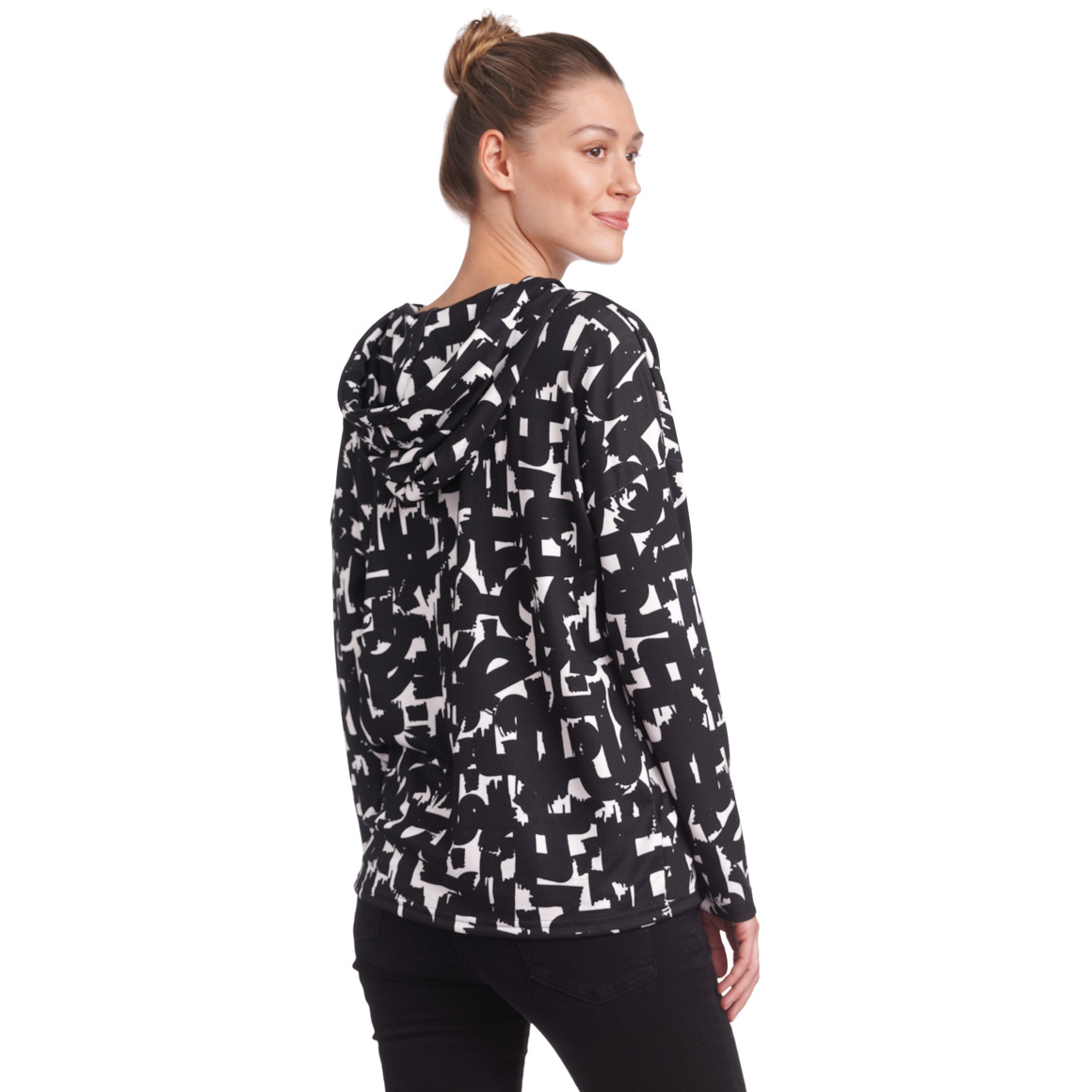 Damen Hoodie mit Knopfleiste