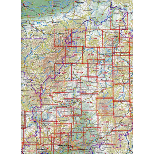 Hintertaunus Mitte 1 : 25 000, Blatt 45-557 - Wanderkarte