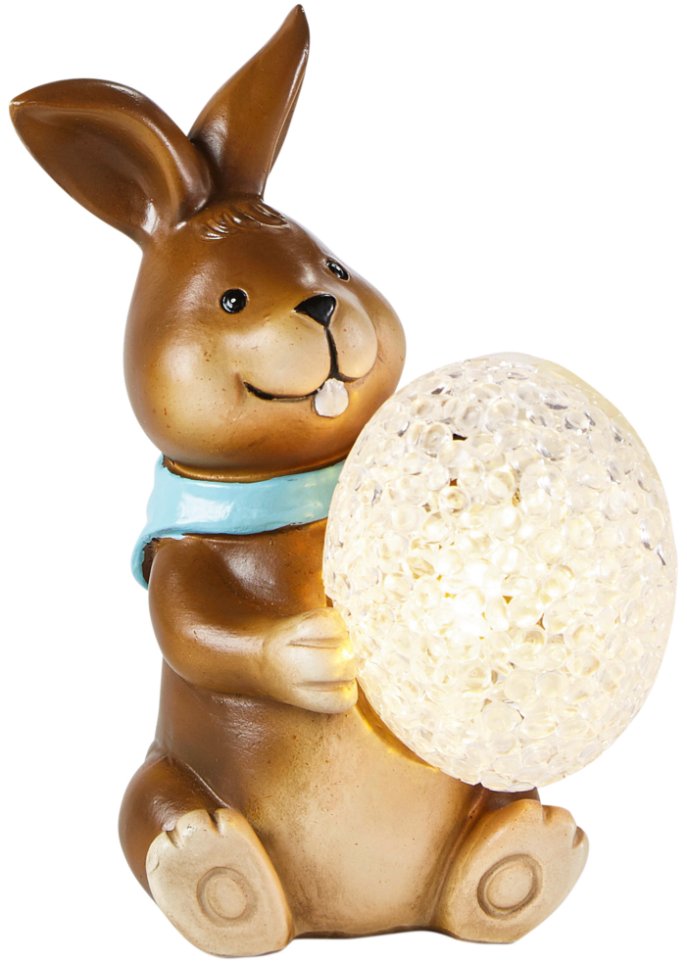 LED-Deko-Figur Hase mit Osterei