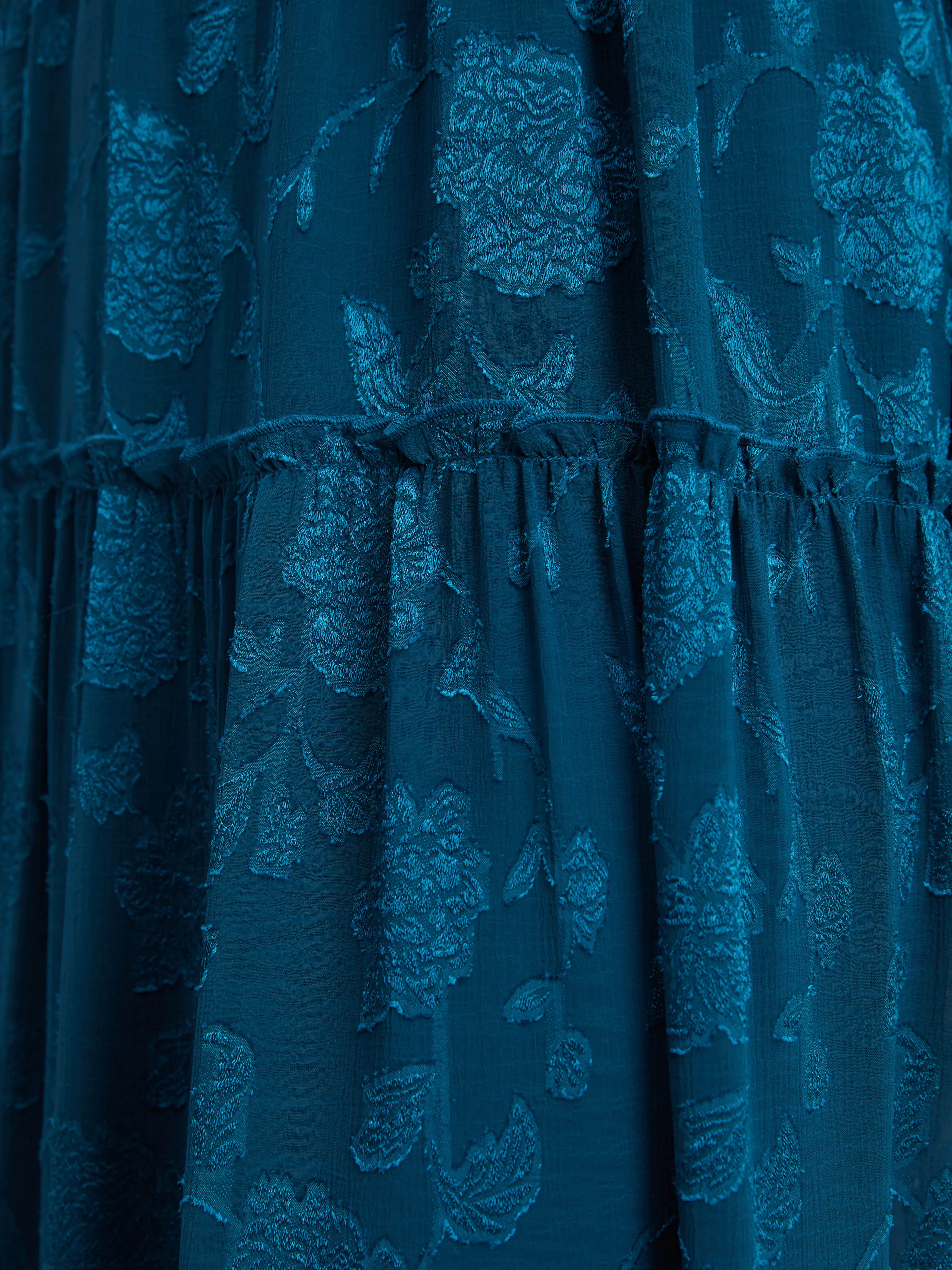 Blaues Damen-Midikleid mit Blumenmuster ORSAY