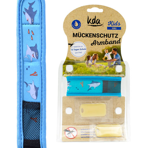MÜCKENSCHUTZ Armband Kinder Hai  1 St