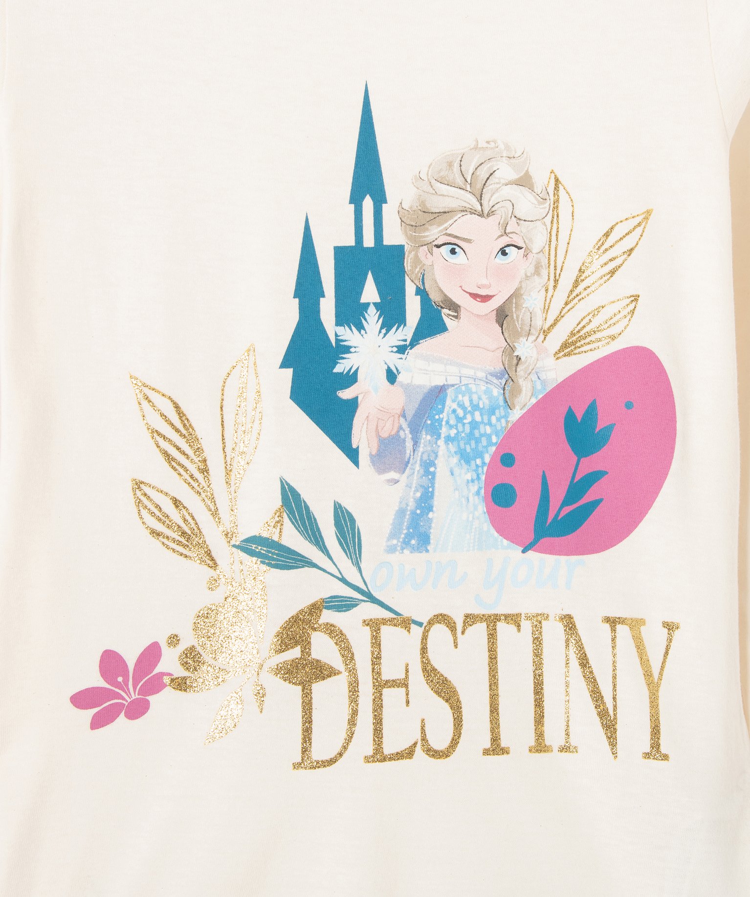 Tee-shirt fille avec motif pailleté La Reine des Neiges - D... marine | GEMO