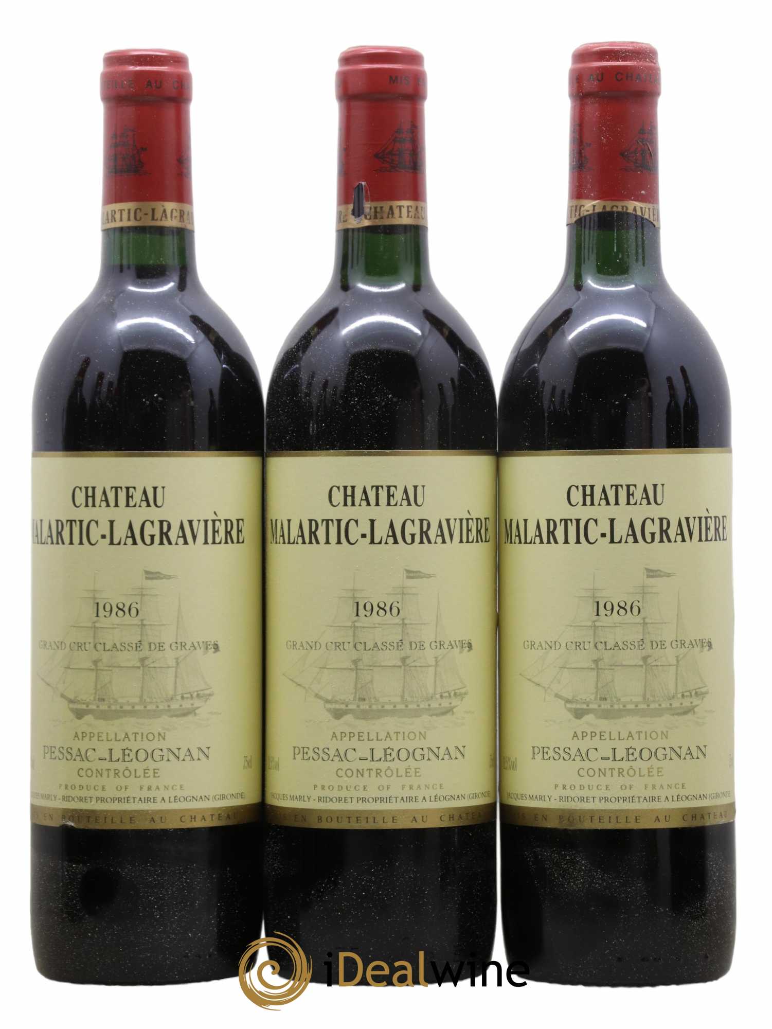 Château Malartic-Lagravière Cru Classé de Graves  1986 - Lot de 12 Bouteilles