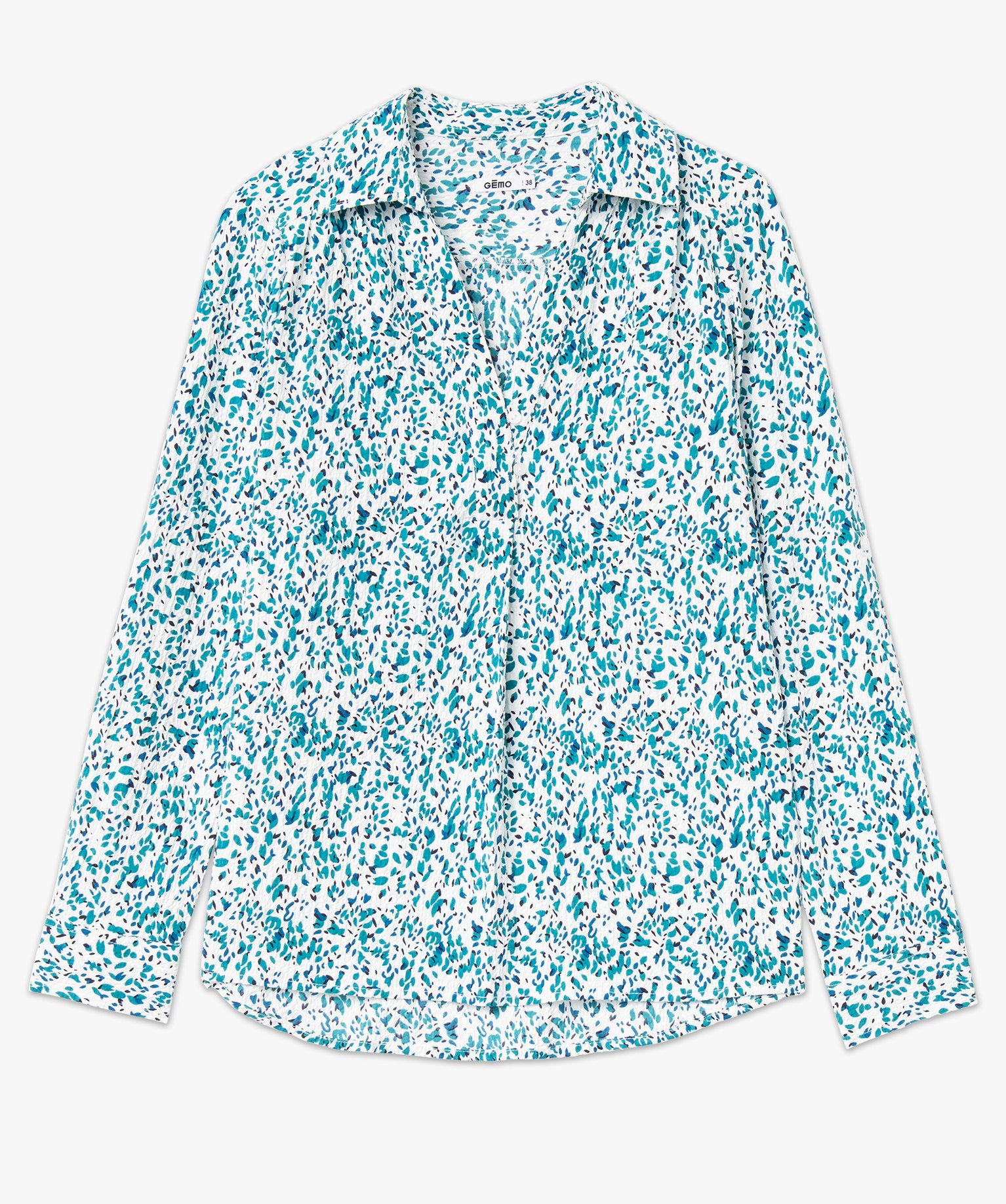 Chemise fleurie à manches longues femme imprime | GEMO