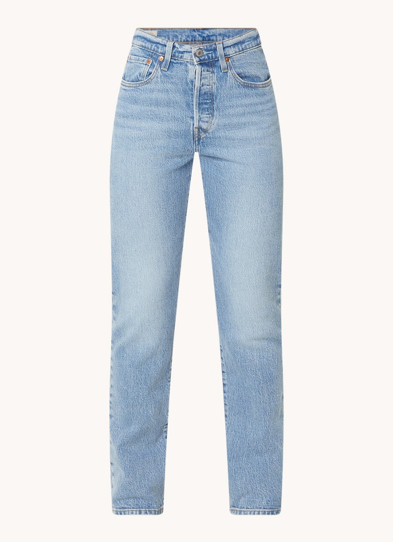 Blugi Levi's 501, talie înaltă, picior drept, spălare medie