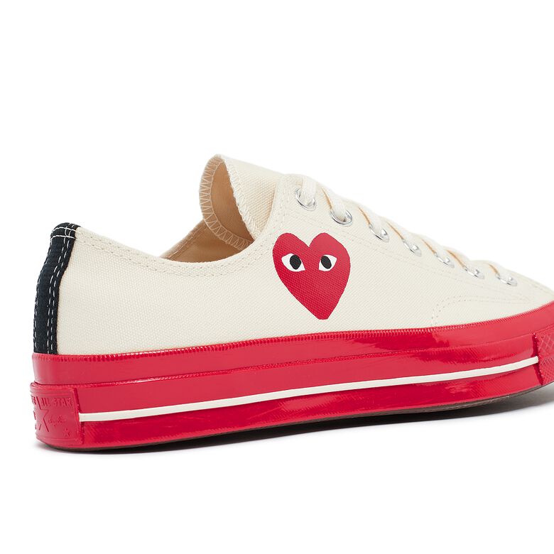 Comme des Garcons Play Red Sole Chuck Taylor 70 Low Top white