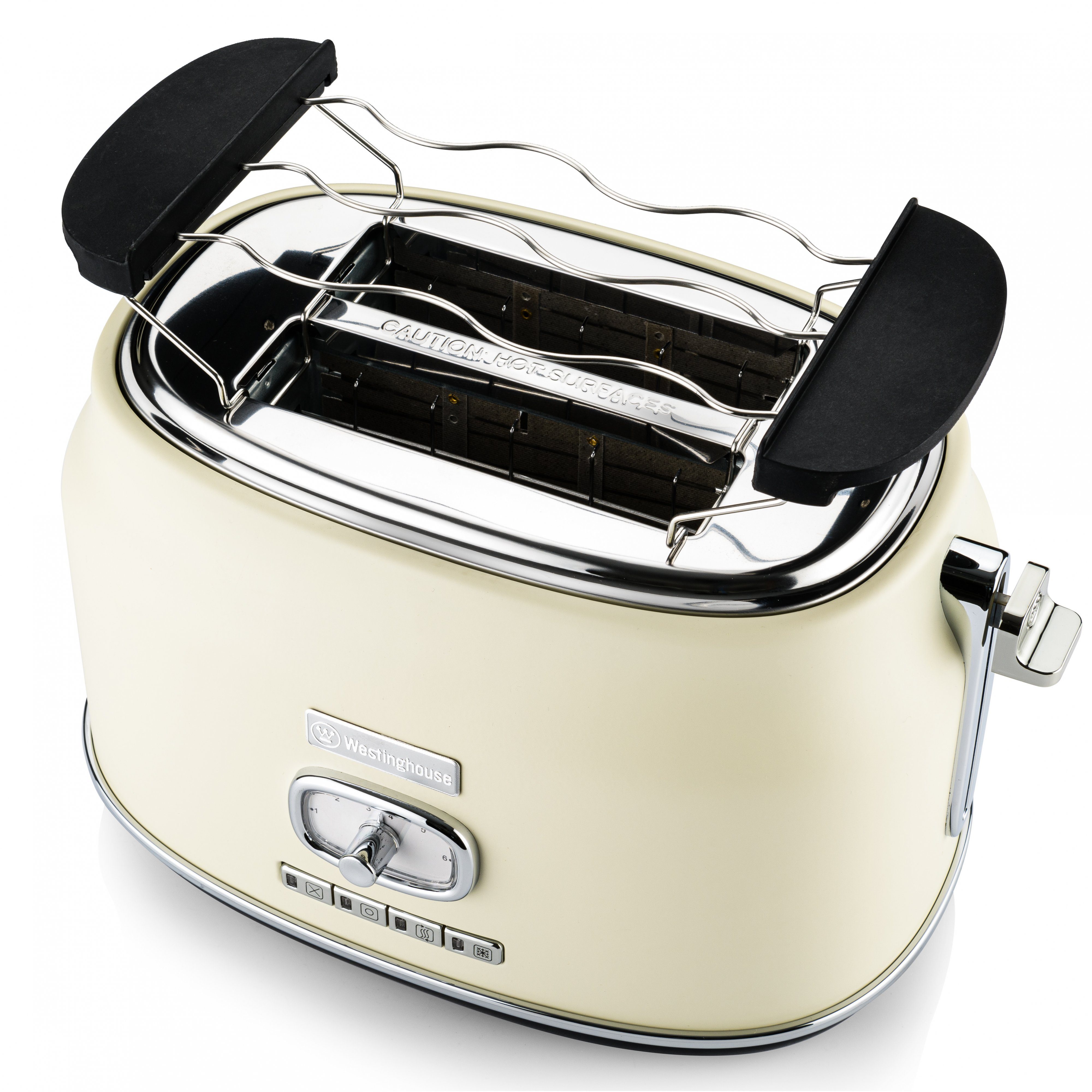 Westinghouse Toaster Retro Früstücksset, 2 kurze Schlitze, für 2 Scheiben, 815 W, Wasserkocher 1,7 L Volumen 2200 W 360° Sockel