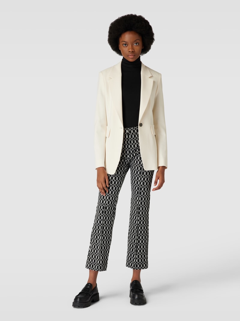 Hose mit Allover-Muster Modell 'TWIGGY' in schwarz
