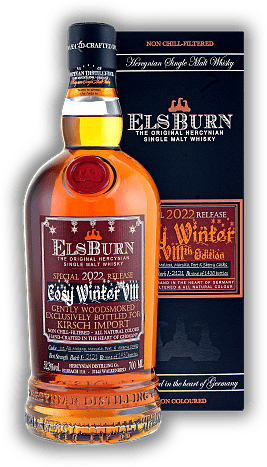 Elsburn Cosy Winter VIII 2022 52,3% Elsburn Cosy Winter VIII 2022 52,3% Ein Dram für die kalte Jahreszeit. Cosy Winter verströmt Gemütlichkeit – ganz wie der Name verspricht.  Alter /22 - 0,7	 Liter - Vol 52,3%