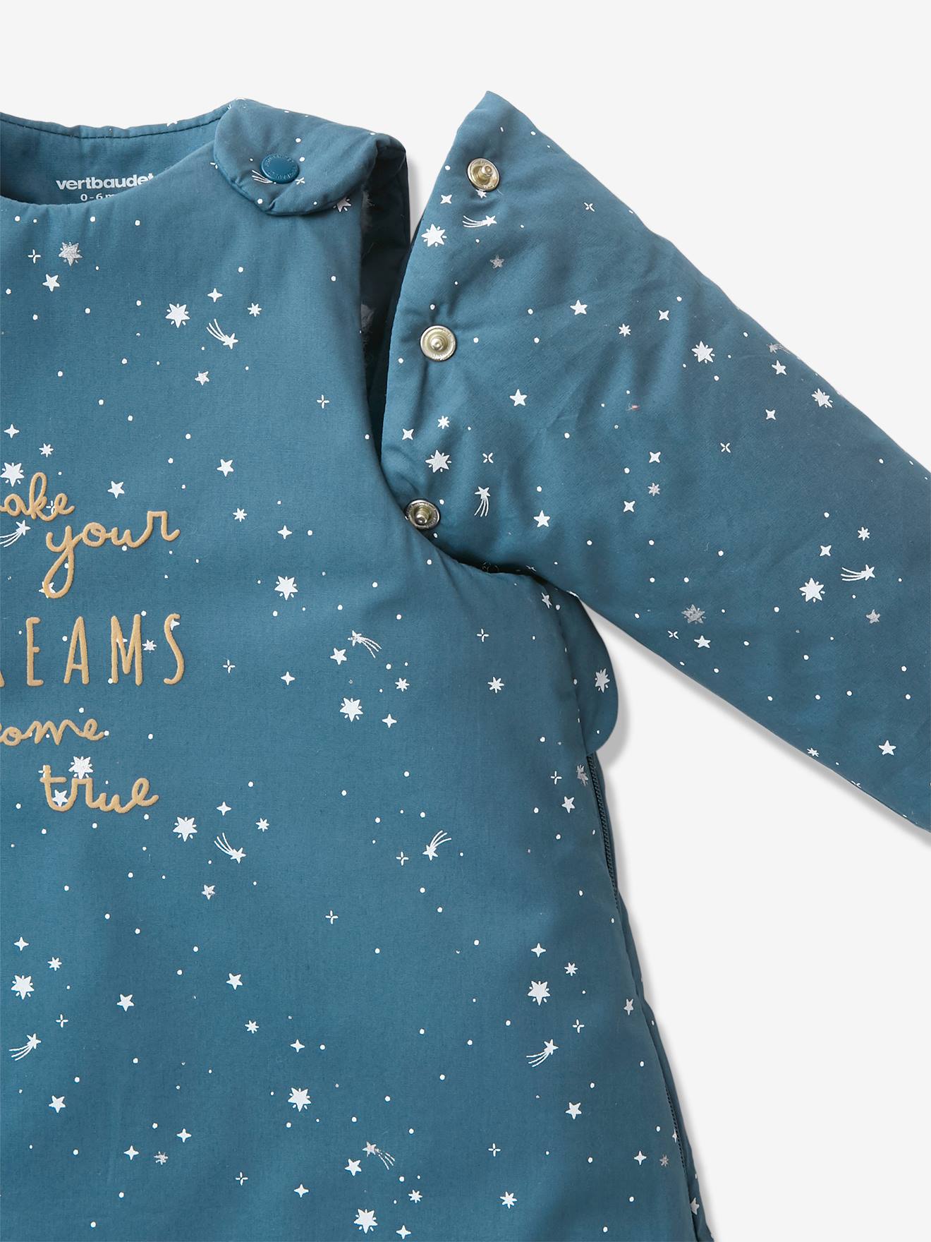 Vertbaudet Baby Winterschlafsack POLARSTERN, Ärmel abnehmbar Oeko Tex - dunkelblau