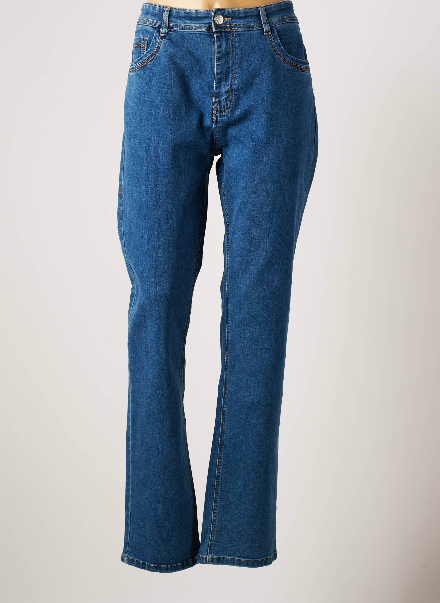 Big Spade Jeans Coupe Slim Femme couleur bleu