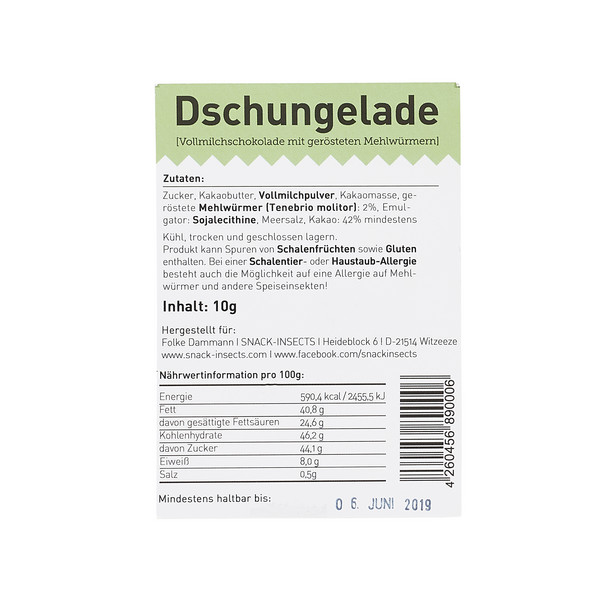 DSCHUNGELADE TALER VOLLMILCH