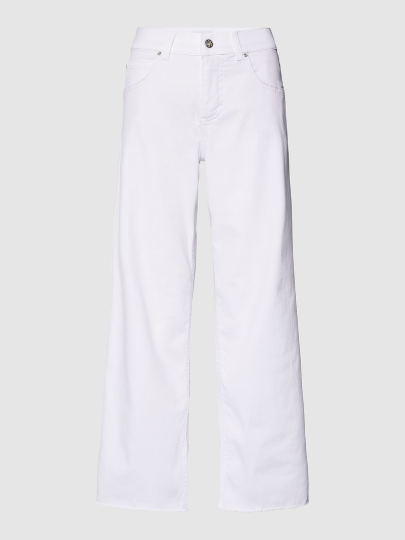 Jeans im 5-Pocket-Design Modell 'LINN FRINGE' in weiß