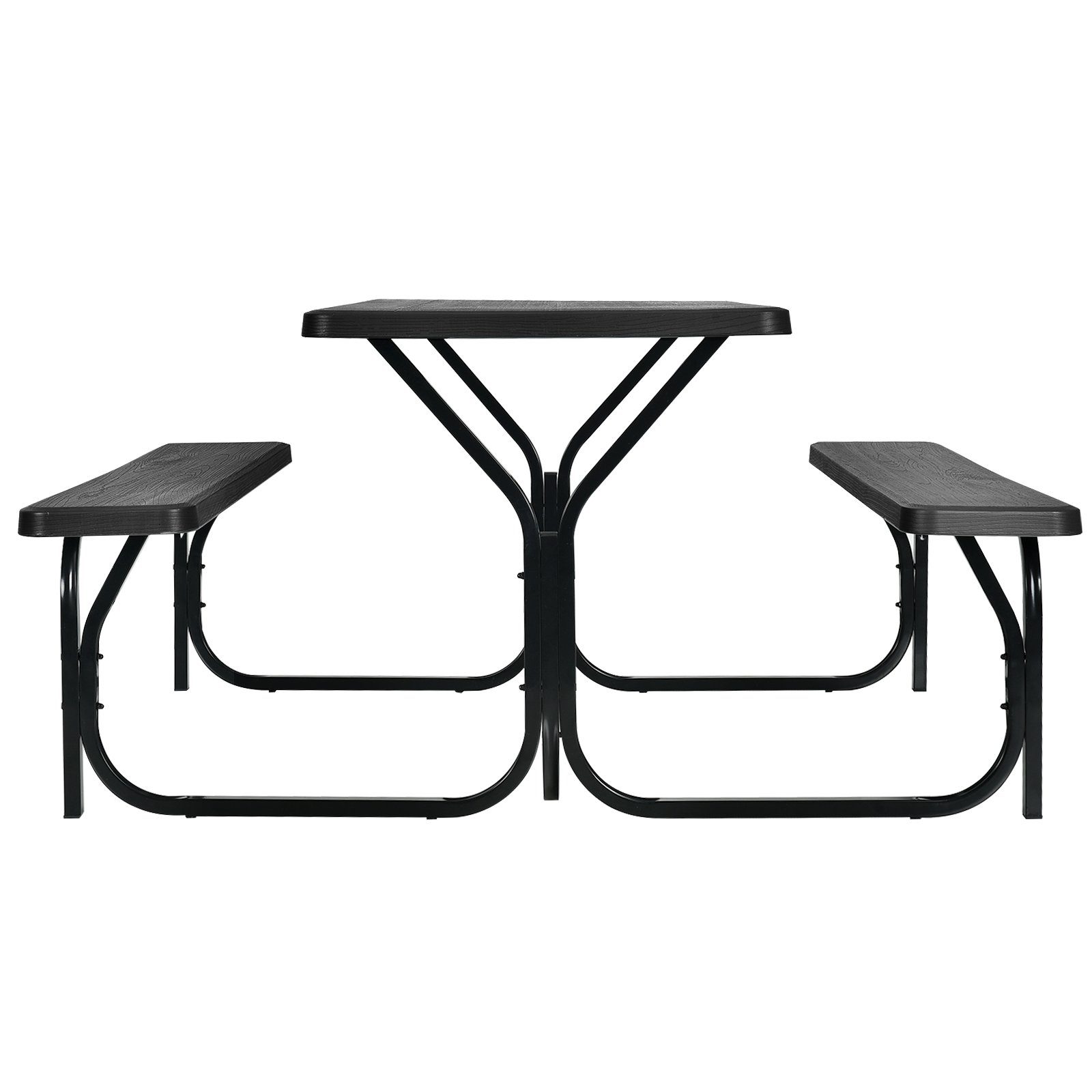 COSTWAY Bierzeltgarnitur, (3-tlg), bis 200kg belastbar, 137x150x72cm