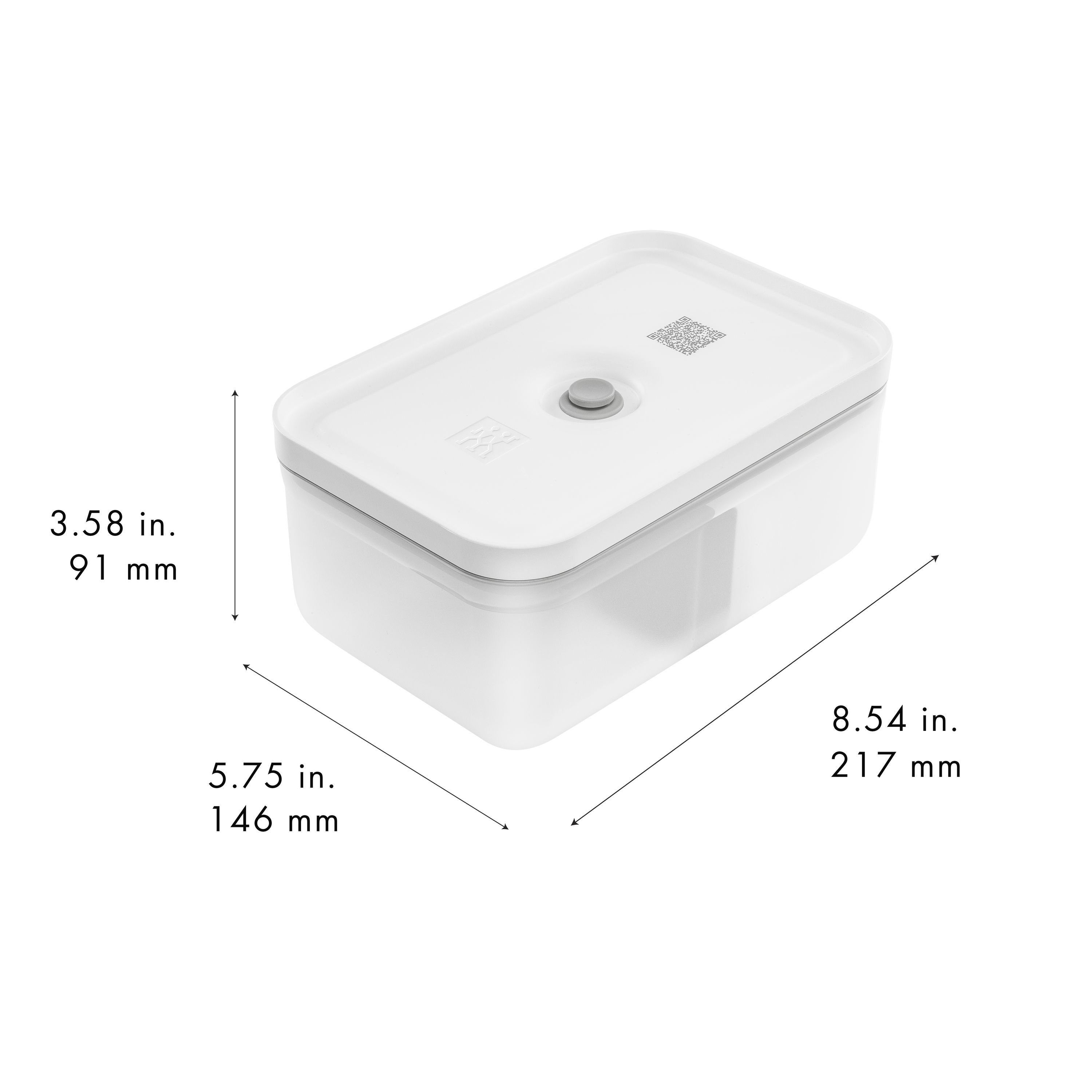 Vakuum Lunchbox L, Kunststoff, Semitransparent-Grau