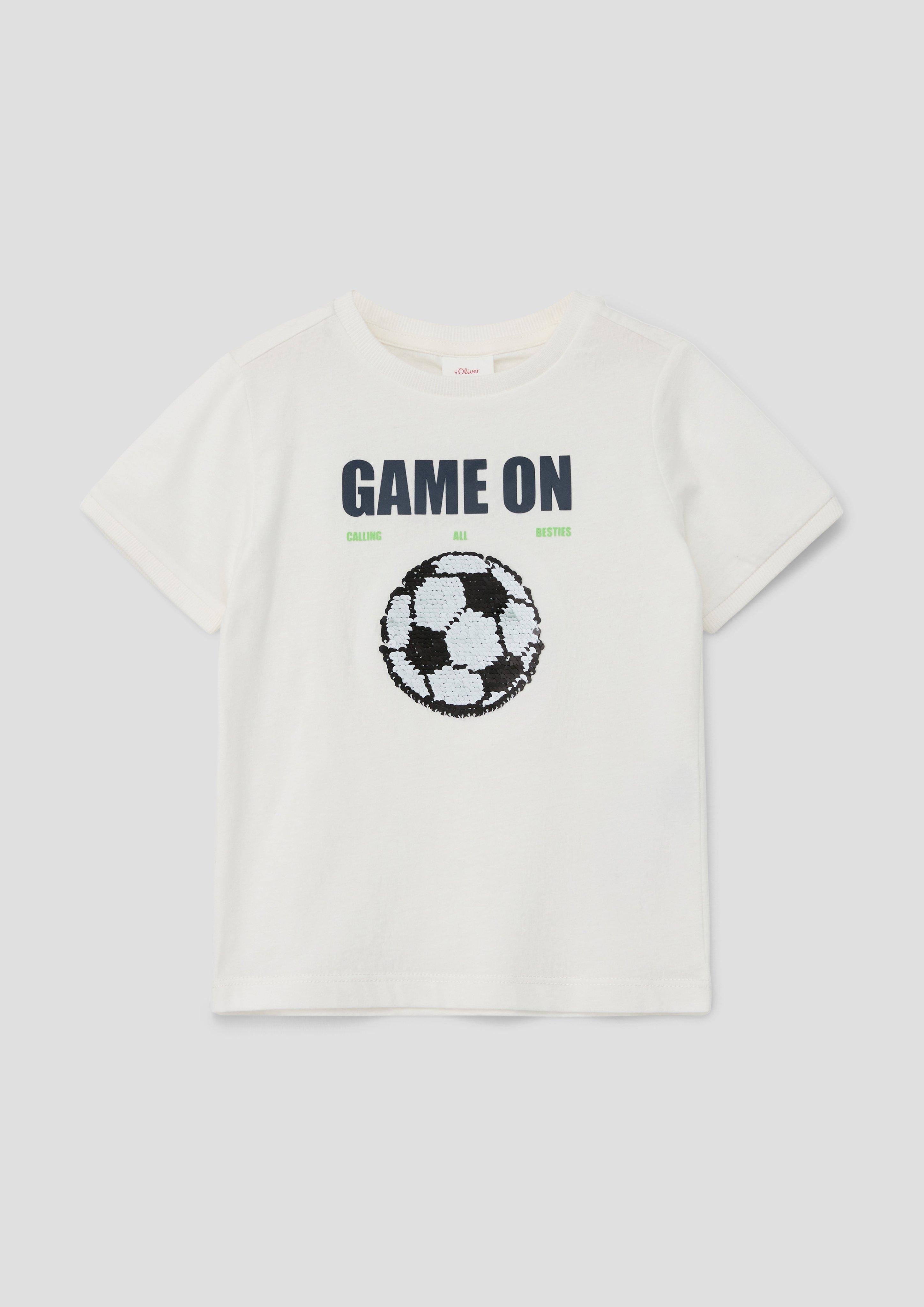 T-Shirt mit Wendepailletten  2143103-0210
