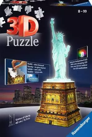 Ravensburger Freiheitsstatue bei Nacht
