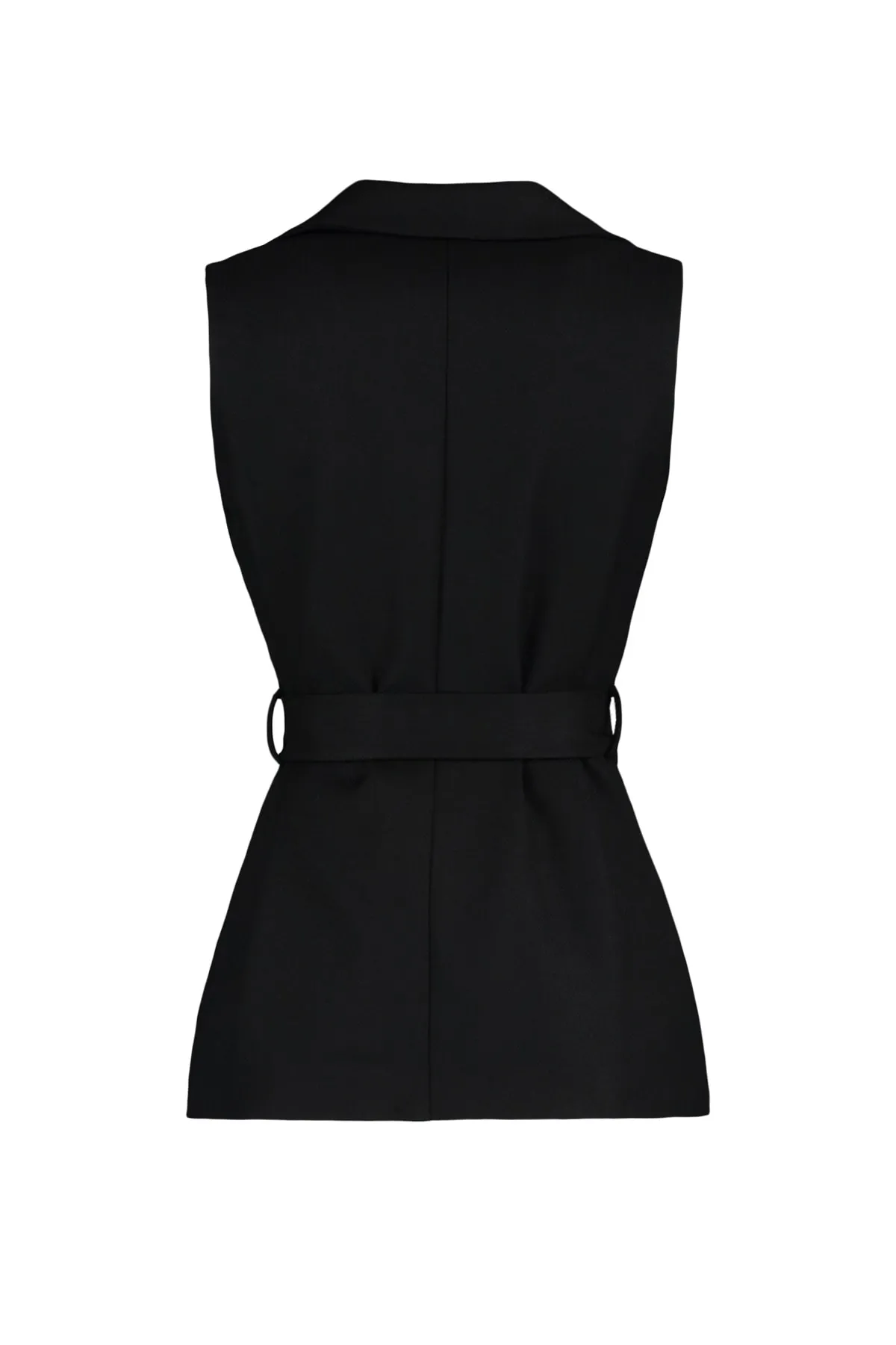 Trendyol Collection  Schwarze gewebte Weste mit normalem Gürtel TWOAW23YE00021