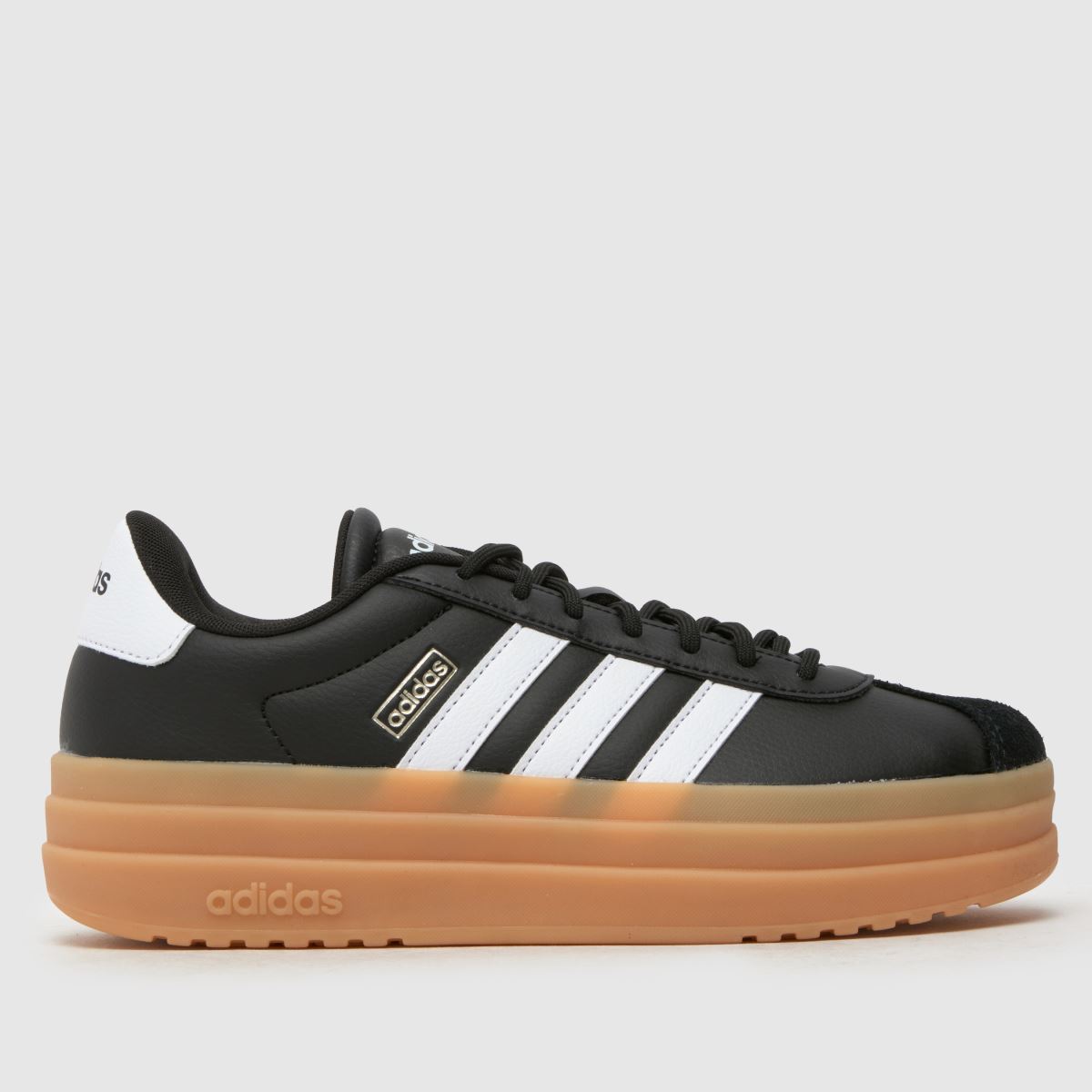 adidas vl court bold träningsskor i svart och vitt
